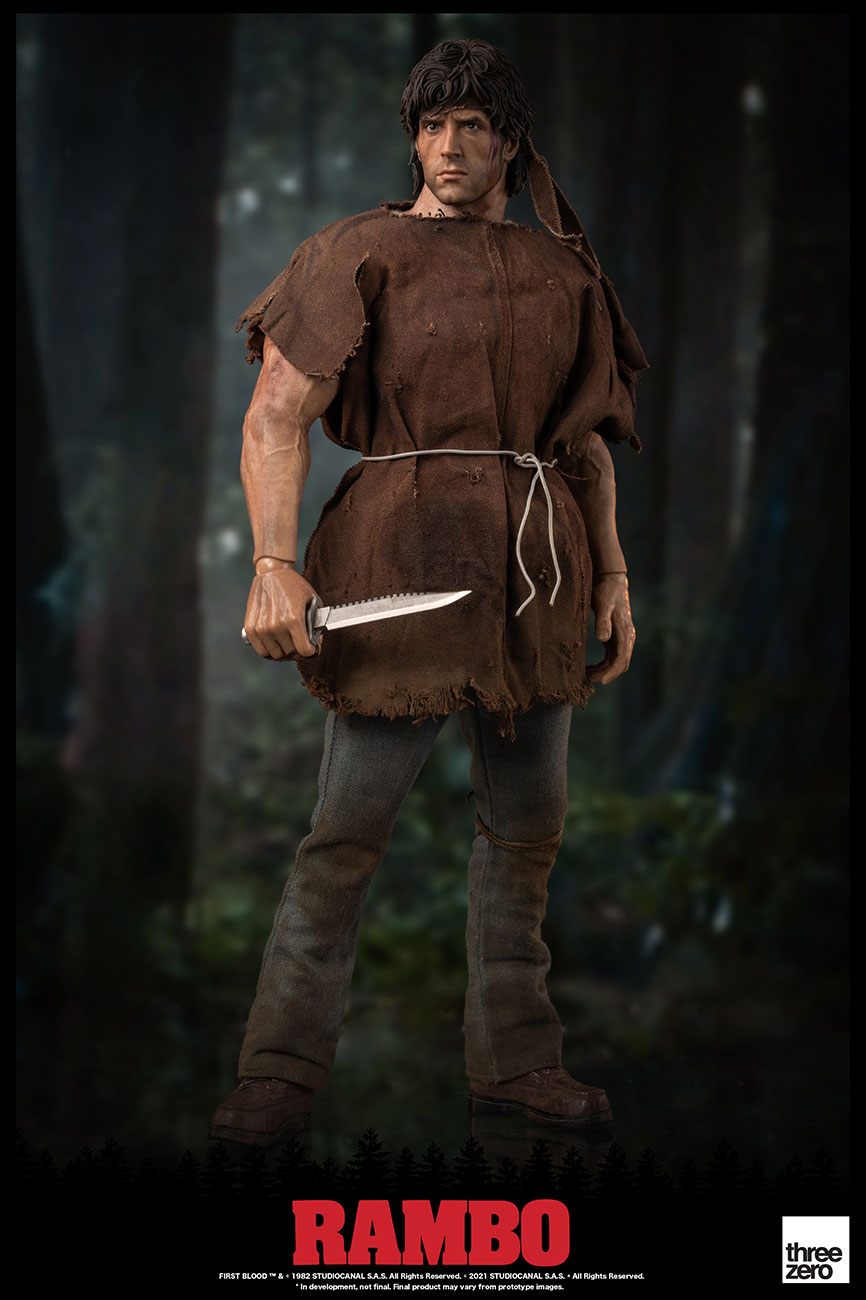 Three Zero Rambo Display Threezero: Rambo, First Blood - John Rambo - Passion4Fun